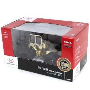 Manufacturer_ERTL Tractors<Gold Chrome Chase Unit ~ 1/32 Massey Ferguson 1505, 50th Anniversary Edition, ERTL Prestige Collection