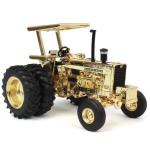 Manufacturer_ERTL Tractors<Gold Chrome Chase Unit ~ 1/32 Farmall 1206 w/ ROPS, Rear Duals & 3-point Hitch, 2023 Farm Show