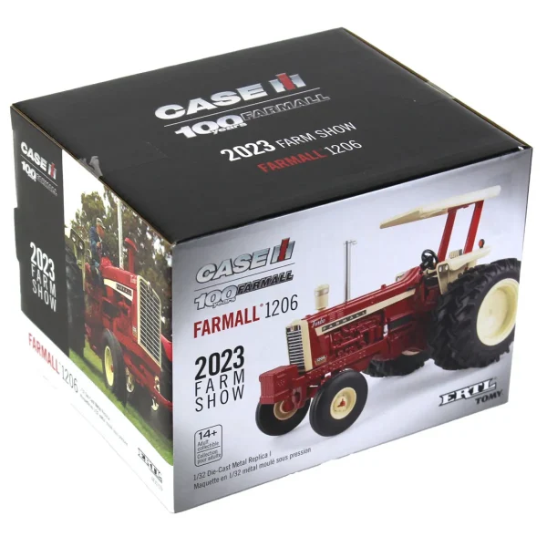 Manufacturer_ERTL Tractors<Gold Chrome Chase Unit ~ 1/32 Farmall 1206 w/ ROPS, Rear Duals & 3-point Hitch, 2023 Farm Show