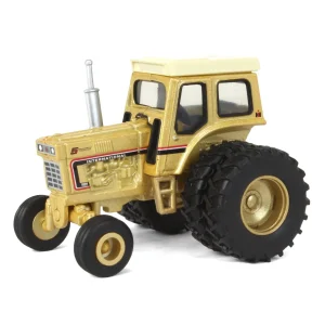 Manufacturer_ERTL Tractors<Gold Painted Chase Unit ~ 1/64 International Harvester 1066 5 Millionth Tractor, 50th Anniv, ERTL Prestige