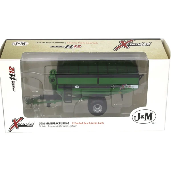 Manufacturer_SpecCast Implements<1/64 Green J&M 1112 X-Tended Reach Grain Cart with Singles