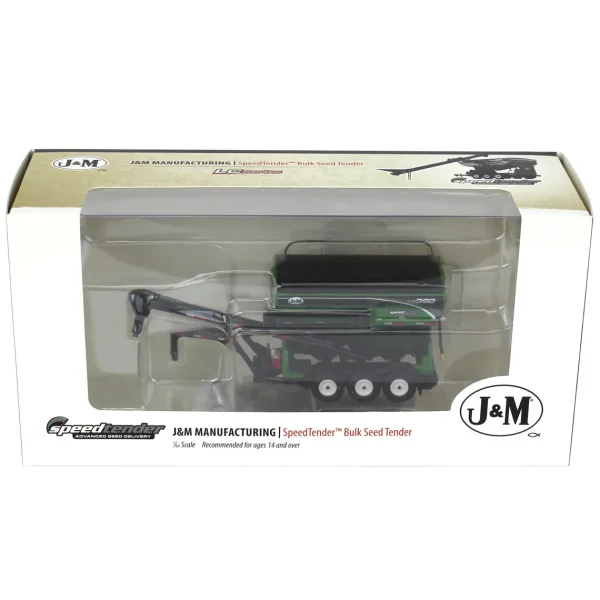 Manufacturer_SpecCast Implements<1/64 Green J&M LC390 Tri-axle Gooseneck Seed Tender