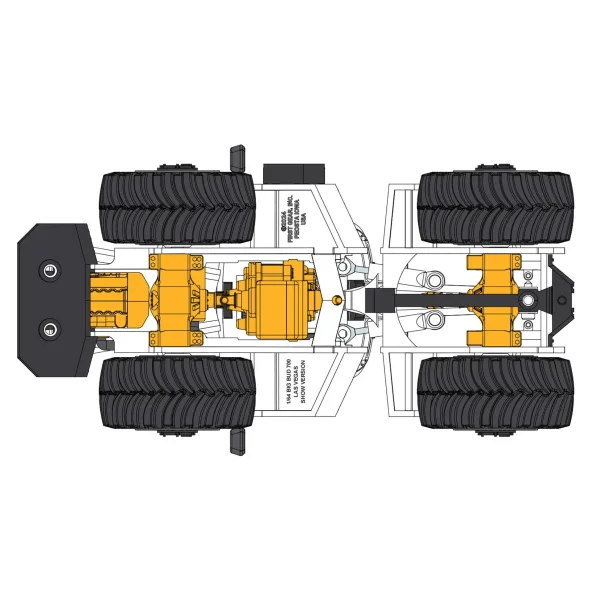 Manufacturer_First Gear, Inc. Tractors<1/64 High Detail Big Bud 700 Las Vegas White CE Version with Titan Goodyear LSW Tires