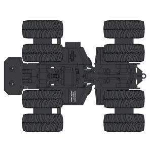 Manufacturer_First Gear, Inc. Tractors<1/64 High Detail Big Bud 700 Las Vegas AG Black Version with Titan Goodyear LSW Dual Tires
