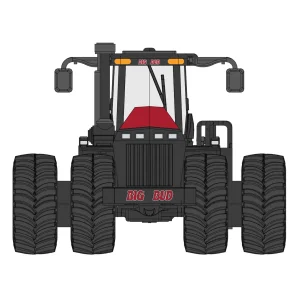 Manufacturer_First Gear, Inc. Tractors<1/64 High Detail Big Bud 700 Las Vegas AG Black Version with Titan Goodyear LSW Dual Tires