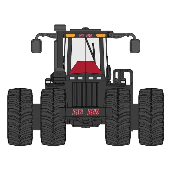 Manufacturer_First Gear, Inc. Tractors<1/64 High Detail Big Bud 700 Las Vegas AG Black Version with Titan Goodyear LSW Dual Tires