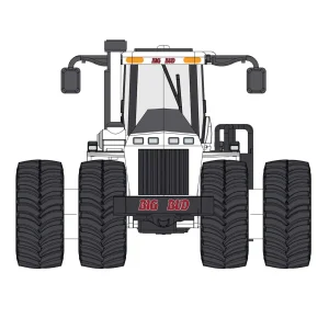 Manufacturer_First Gear, Inc. Tractors<1/64 High Detail Big Bud 700 Las Vegas White AG Version with Titan Goodyear LSW Tires