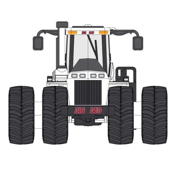 Manufacturer_First Gear, Inc. Tractors<1/64 High Detail Big Bud 700 Las Vegas White AG Version with Titan Goodyear LSW Tires