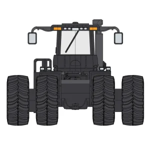 Manufacturer_First Gear, Inc. Tractors<1/64 High Detail Big Bud 700 Las Vegas AG Black Version with Titan Goodyear LSW Dual Tires