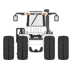 Manufacturer_First Gear, Inc. Tractors<1/64 High Detail Big Bud 700 Las Vegas White AG Version with Titan Goodyear LSW Tires