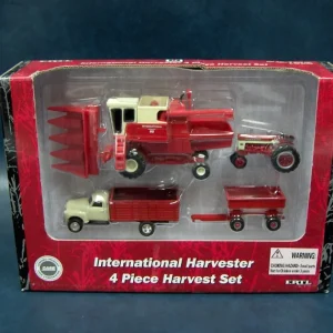Manufacturer_ERTL Tractors | Implements<1/64 IH 4 Piece Harvest Set with IH 815 Combine, IH 460, Truck & Wagon
