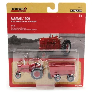 Manufacturer_ERTL Tractors | Implements<1/64 IH Farmall 400 Narrow Front with Flarebox Wagon
