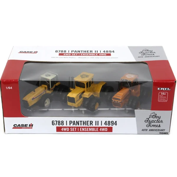 Manufacturer_ERTL Tractors<Industrial Chase Set ~ 1/64 Case IH & IH 4WD Tractor Set, Toy Tractor Times 40th Anniversary