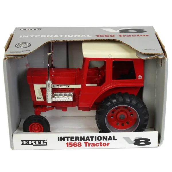 Manufacturer_ERTL Tractors<1/16 International 1568 Cab with Dual Chrome Stacks, 3rd of 4 in ERTL V8 Series