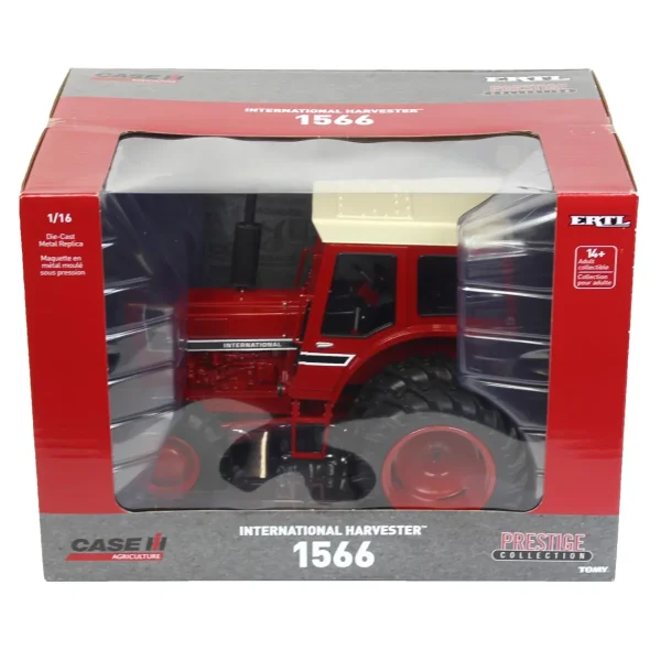 Manufacturer_ERTL Tractors<1/16 International Harvester 1566 Black Stripe with Cab, MFD & Duals, ERTL Prestige Collection
