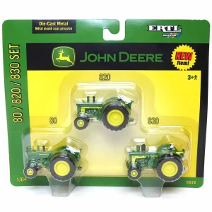 Manufacturer_ERTL Tractors<1/64 John Deere 80, 820 & 830 3 Piece Set