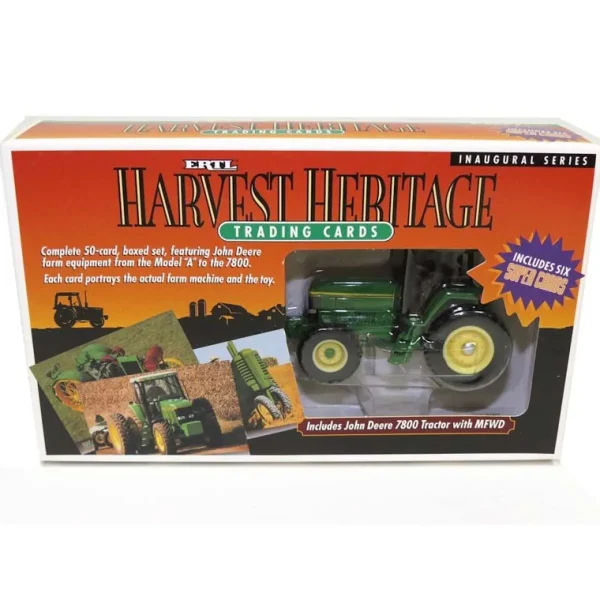 Manufacturer_ERTL Tractors<1/64 John Deere 7800 FWA with ERTL John Deere Harvest Heritage Trading Cards