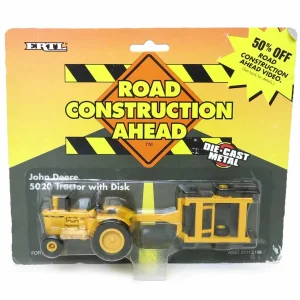Manufacturer_ERTL Tractors | Implements<1/64 John Deere 5020 Industrial Yellow with Disk Harrow