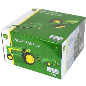 Manufacturer_ERTL Tractors<1/16 John Deere 620 Narrow Front with 555 Plow, ERTL Precision Heritage Series