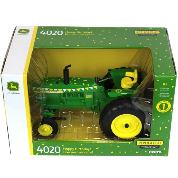Manufacturer_ERTL Tractors<1/16 John Deere 4020 "Happy Birthday" Wide Front Tractor by ERTL