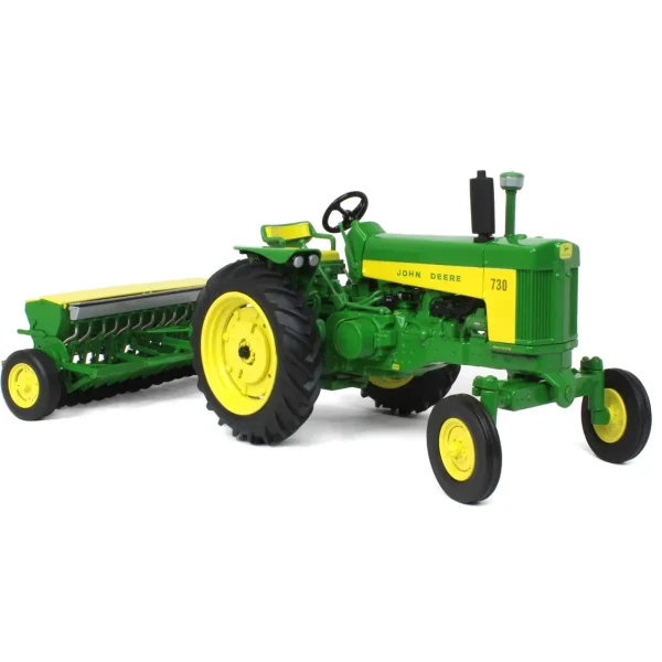 Manufacturer_ERTL Tractors<1/16 John Deere 730 Wide Front with Grain Drill, ERTL Prestige Collection