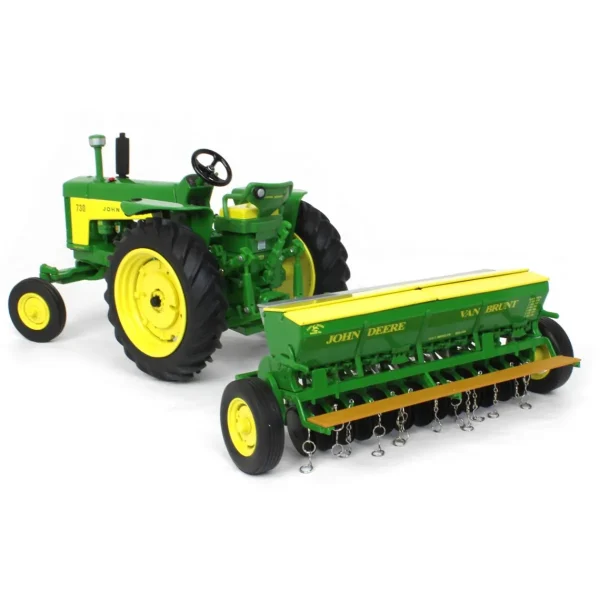 Manufacturer_ERTL Tractors<1/16 John Deere 730 Wide Front with Grain Drill, ERTL Prestige Collection