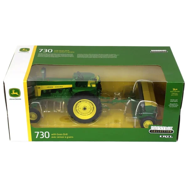 Manufacturer_ERTL Tractors<1/16 John Deere 730 Wide Front with Grain Drill, ERTL Prestige Collection
