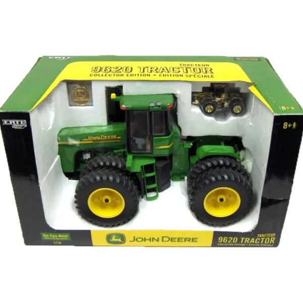 Manufacturer_ERTL Tractors<1/16 John Deere 9620 with Duals & 1/64 Gold John Deere 9620