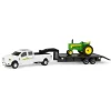 Manufacturer_ERTL Tractors<1/64 John Deere 530 with Ford F-350 Dually and 5th Wheel Trailer