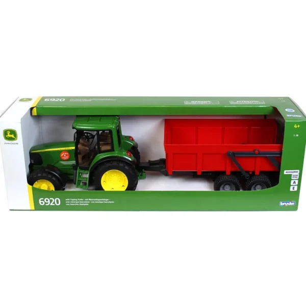 Manufacturer_Bruder Toys Tractors<1/16 John Deere 6920 with Tipping Trailer by Bruder