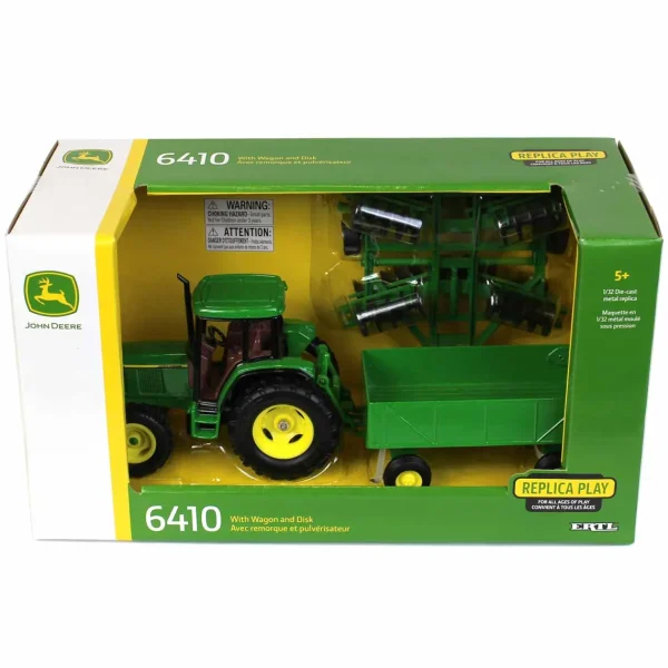 Manufacturer_ERTL Implements<1/32 John Deere 6410 with Wagon and Disk