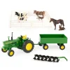 Manufacturer_ERTL Tractors<1/32 John Deere Farm Toy Playset with Tractor, Wagon, Plow, Animals & Fence