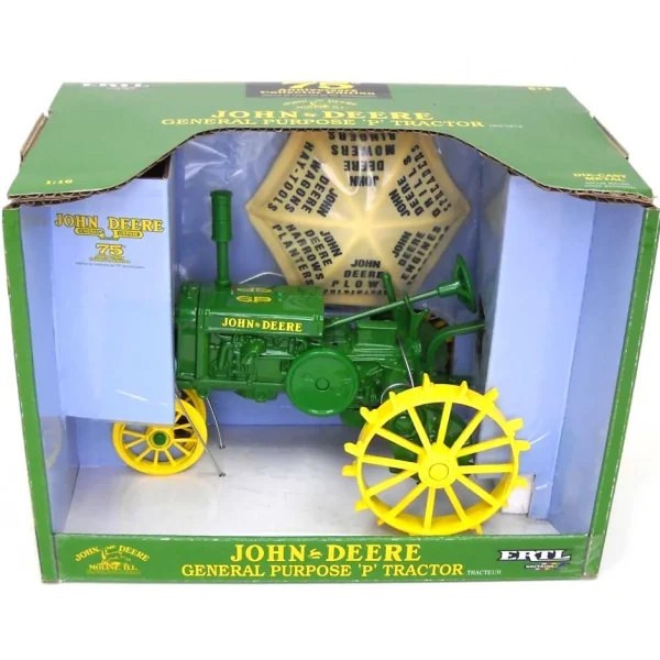 Manufacturer_ERTL Tractors<1/16 John Deere General Purpose P with Umbrella, 75th Anniversary Collector Edition