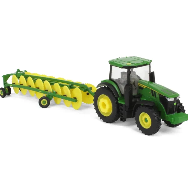 Manufacturer_ERTL Tractors | Implements<1/64 John Deere Haying Set w/ W235R Windrower, 7R 250 Tractor, Hay Rake, 561R Baler & 6 Bales