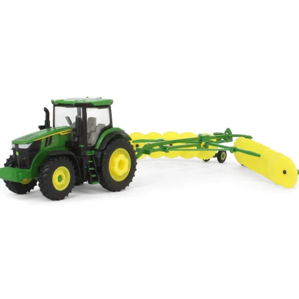 Manufacturer_ERTL Tractors | Implements<1/64 John Deere Haying Set w/ W235R Windrower, 7R 250 Tractor, Hay Rake, 561R Baler & 6 Bales