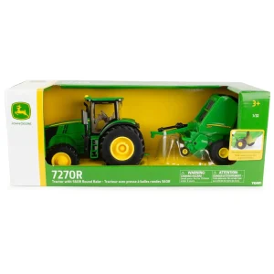 Manufacturer_ERTL Implements<1/32 John Deere 7270R with 560R Round Baler Set
