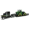 Manufacturer_ERTL Tractors<1/64 John Deere 9570RX Scraper Special with Semi and Lowboy Trailer