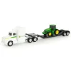 Manufacturer_ERTL Tractors<1/64 John Deere Semi, Lowboy & Tractor with Loader, Collect N Play Value Set