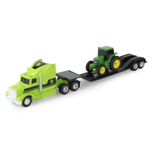 Manufacturer_ERTL Tractors | Lowboys & Flatbeds<1/64 John Deere Semi with John Deere 8420 Tractor Value Set