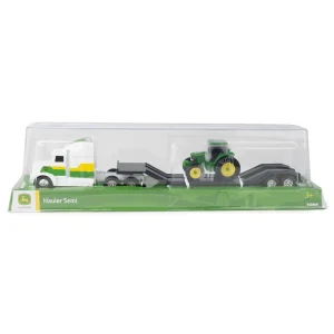 Manufacturer_ERTL Tractors | Lowboys & Flatbeds<1/64 John Deere Semi with Tractor Value Set