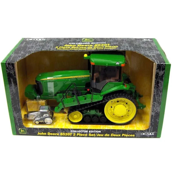 Manufacturer_ERTL Tractors<1/16 John Deere 8520T with 1/64 Chrome 2 Piece Collector Edition Set