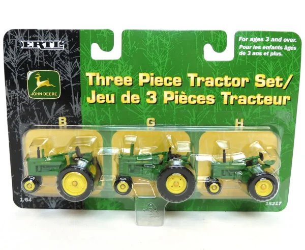 Manufacturer_ERTL Tractors<1/64 John Deere Three Piece Tractor Set with B, G & H