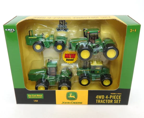 Manufacturer_ERTL Tractors<1/64 John Deere 4WD Set with 7520, 8010, 8770 & 9620 Tractors