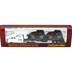 Manufacturer_ERTL Tractors<1/87 Kenworth with Flatbed with Case IH Maxxum Tractors