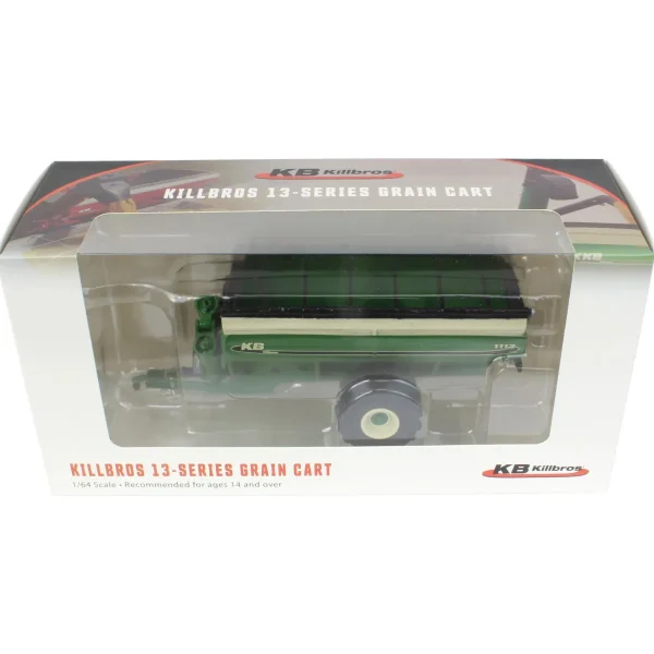 Manufacturer_SpecCast Implements<1/64 Killbros 1113 Grain Cart with Flotation Tires, Green