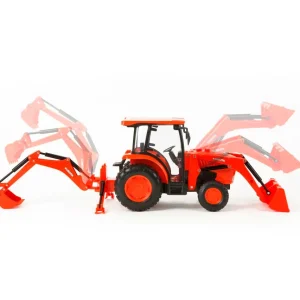 Manufacturer_New Ray Toys Inc. Tractors<1/18 Kubota L6060 with Loader & Backhoe by New Ray