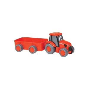 Manufacturer_New Ray Toys Inc. Implements<Kubota Tractor with Wagon, Plastic Kids Toy