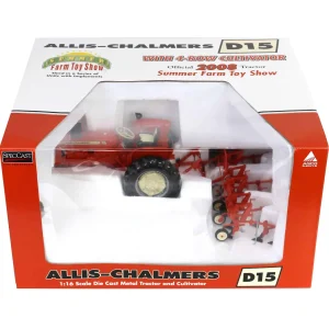 Manufacturer_SpecCast Tractors | Implements<1/16 Limited Edition Allis Chalmers D-15 w/ 4 Row Cultivator, 2008 Summer Farm Toy Show
