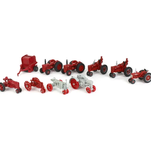 Manufacturer_ERTL Tractors | Implements<Lot of (9) 1/64 Case IH Tractors and (1) Round Baler