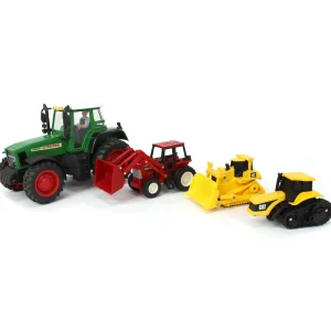 Outback Toys Tractors<Lot of (4) Pieces of Equipment in Various Scales - SOLD AS-IS